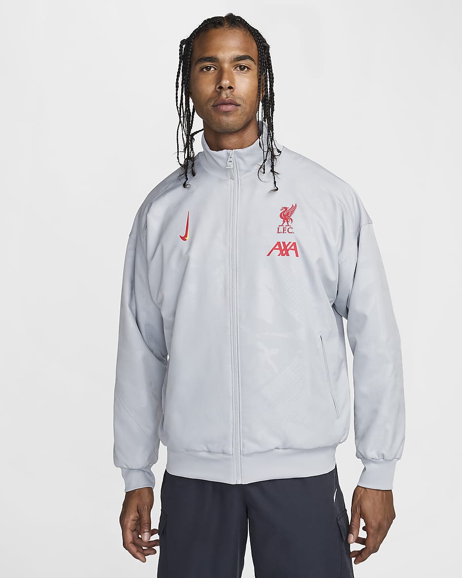 Liverpool F.C. Strike Third Men s Nike Dri FIT Football Anthem Jacket